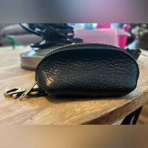 Portland Leather “Taco” Keychain, Black Pebbled Leather.